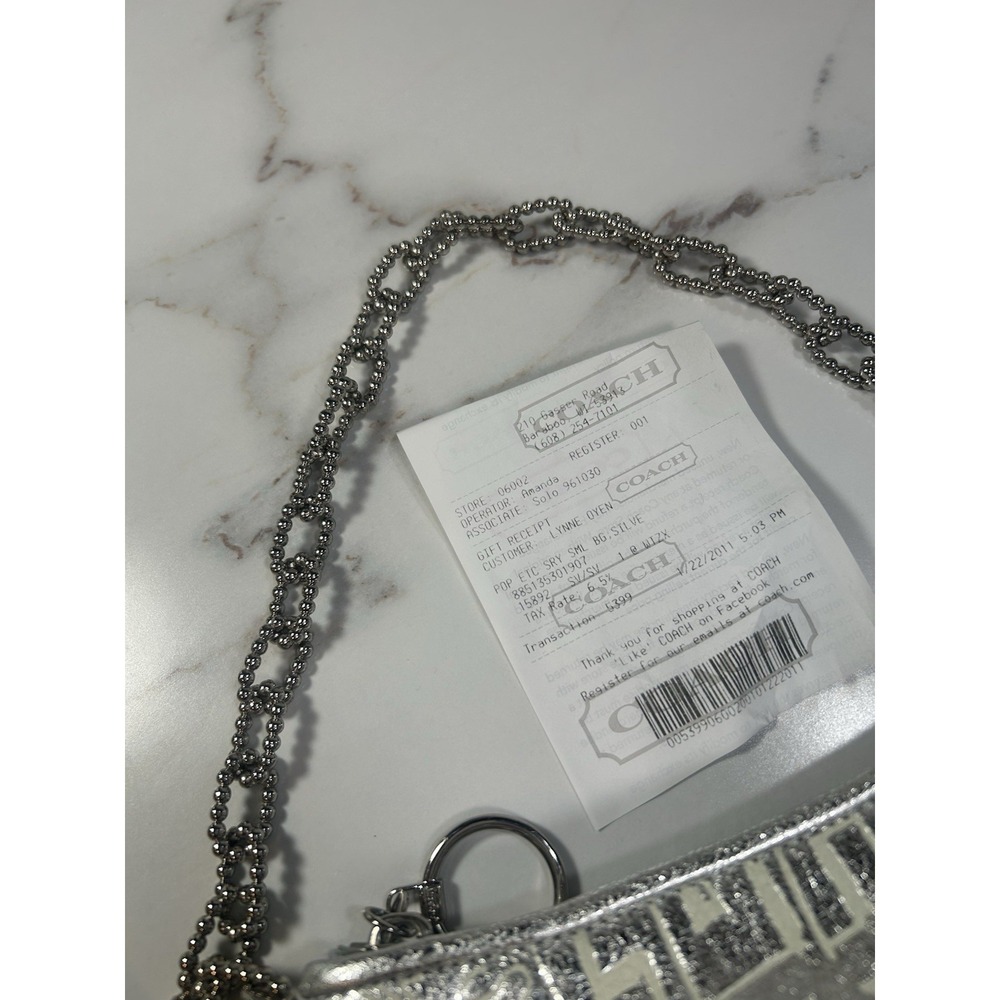 Coach Storypatch Limited Edition Silver Bag New With Tags - Picture 3 of 9